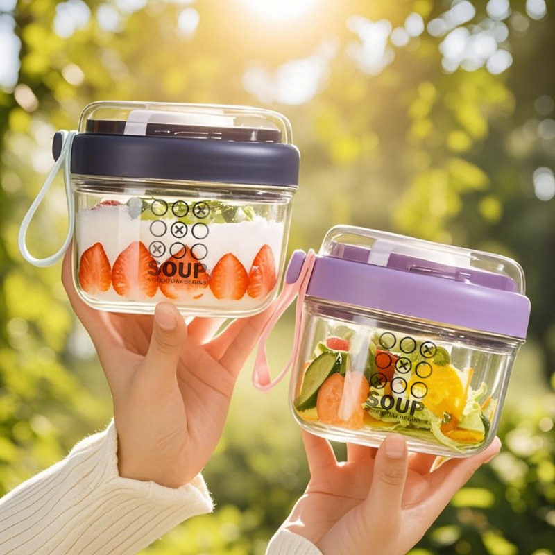 Salad Container Jar - Tasse à salade Double couche, tasse
