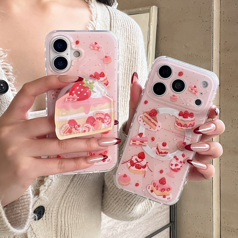 Strawberry Huller - Coque de téléphone magnétique avec support