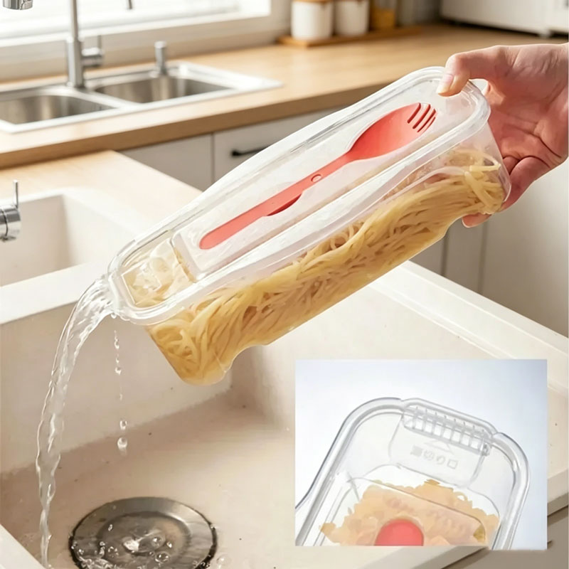 Salad Container Jar - Cuisinière à nouilles pour micro-ondes 1300ML,
